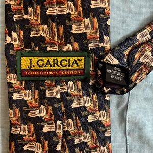 Jerry Garcia Silk Tie with Multicolor Abstract Design